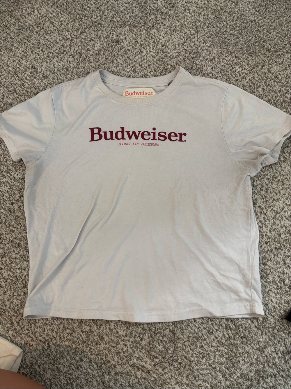 Budweiser Light Gray Tee with Red Logo